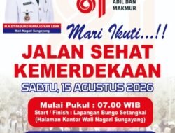 Sambut HUT ke-81 RI, Nagari Sungayang Gelar Jalan Sehat Berhadiah Melimpah pada 15 Agustus